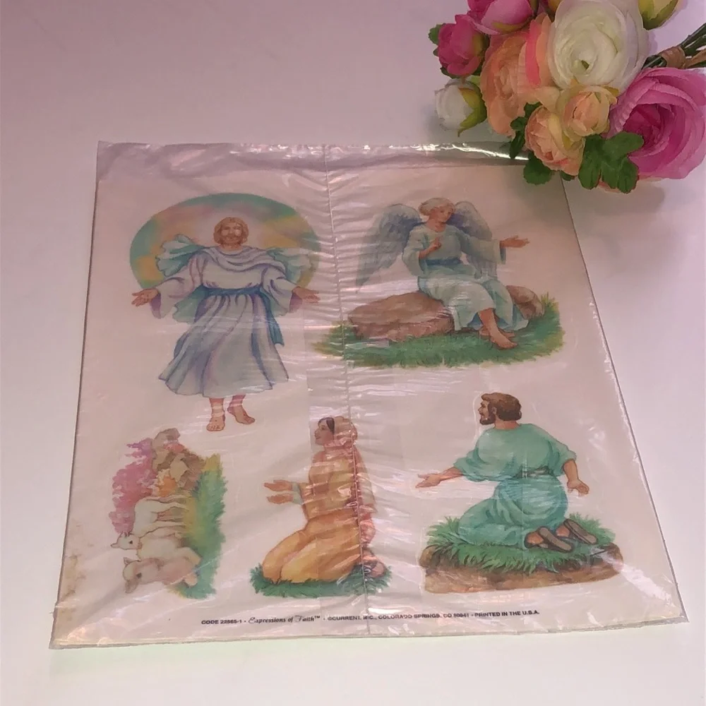 Window clings Easter Story Window Clings Vintage Current Resurrection Story